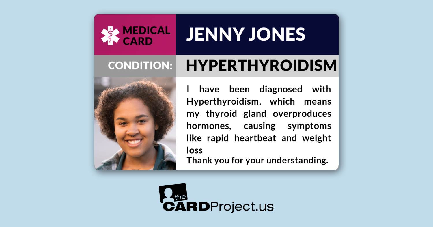 Hyperthyroidism Photo Medical ID (FRONT)